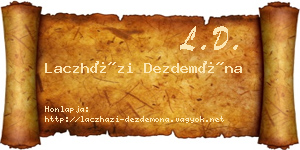 Laczházi Dezdemóna névjegykártya