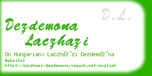 dezdemona laczhazi business card